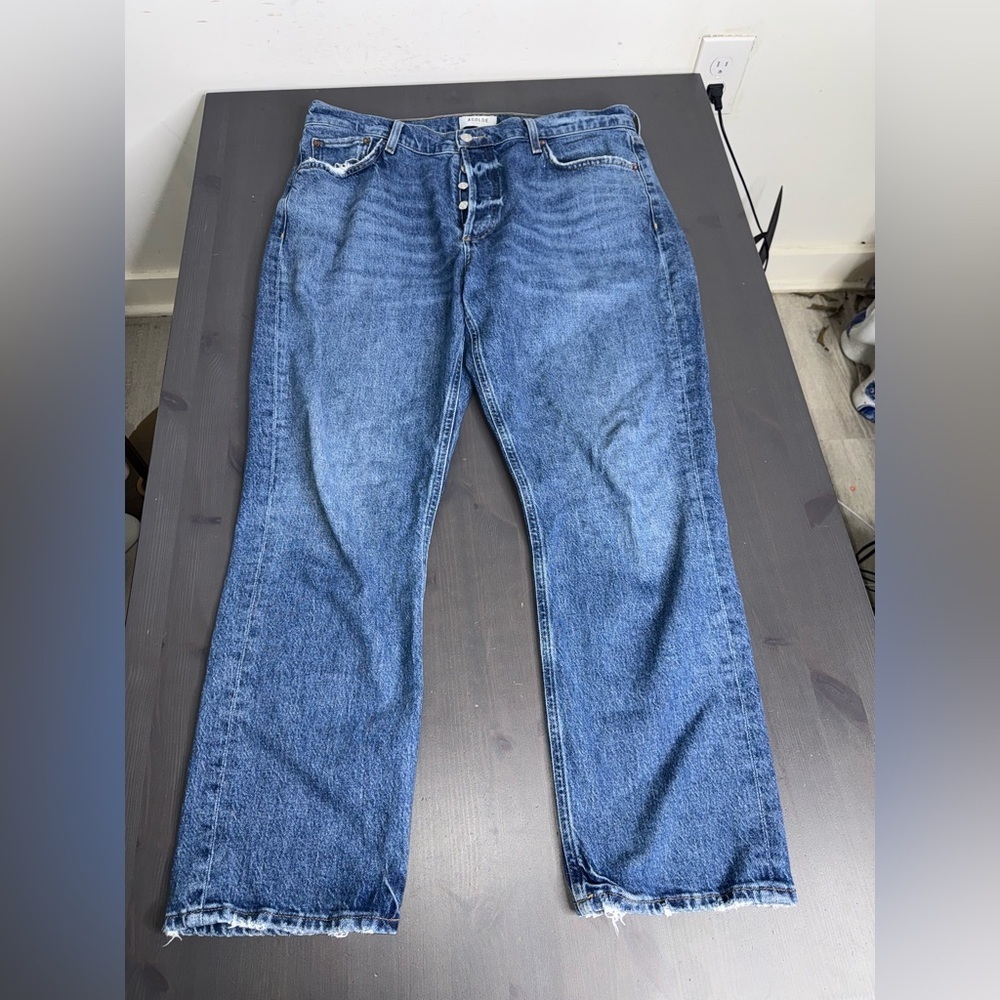 Agolde Riley Long Buttonfly Jeans - Picture 7 of 9